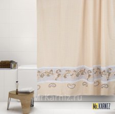 Штора для ванной BATH FRESCO бежевая