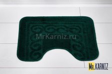 Коврик в туалет ТН темно-зеленый