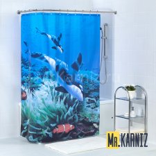 Штора для ванной Kасатки