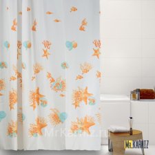 Штора для ванной Sea Music бежевая