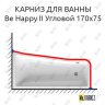 Карниз для ванны Ravak BeHappy II Угловой 170х75 Усиленный 20 мм MrKARNIZ фото 1