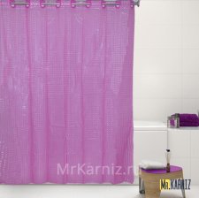 Штора для ванной 3D розовая