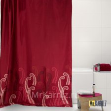 Штора для ванной Fernando бордовая