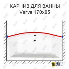 Карниз для ванны Alpen Verva Передний борт 170х85 Усиленный 25 мм MrKARNIZ