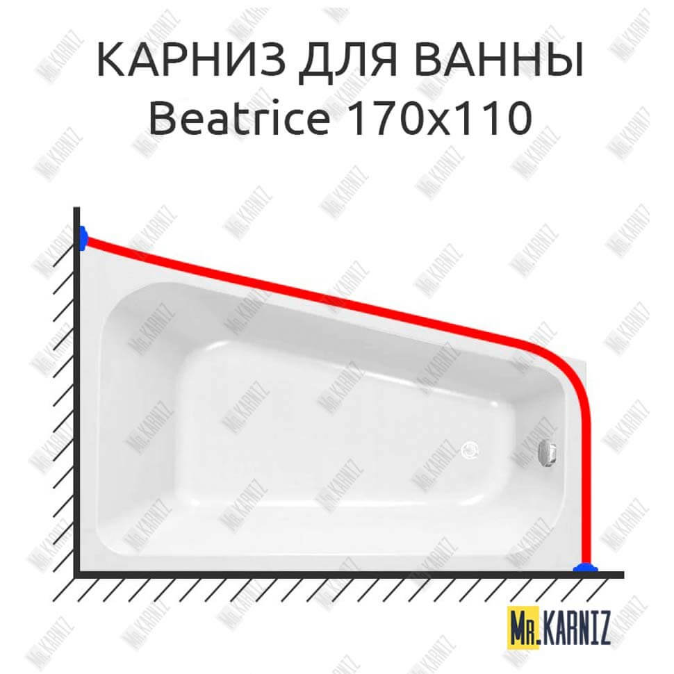 Карниз для ванны Kolpa-san Beatrice 170х110 (Усиленный 25 мм) MrKARNIZ