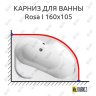 Карниз для ванны Ravak Rosa I 160х105 Усиленный 20 мм MrKARNIZ фото 1