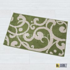 Коврик в ванную Узоры беж/зеленый