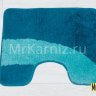 Комплект ковриков для ванной и туалета Орбита синий фото 4