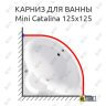 Карниз для ванны Vagnerplast Mini Catalina 125х125 (Усиленный 25 мм) MrKARNIZ фото 1